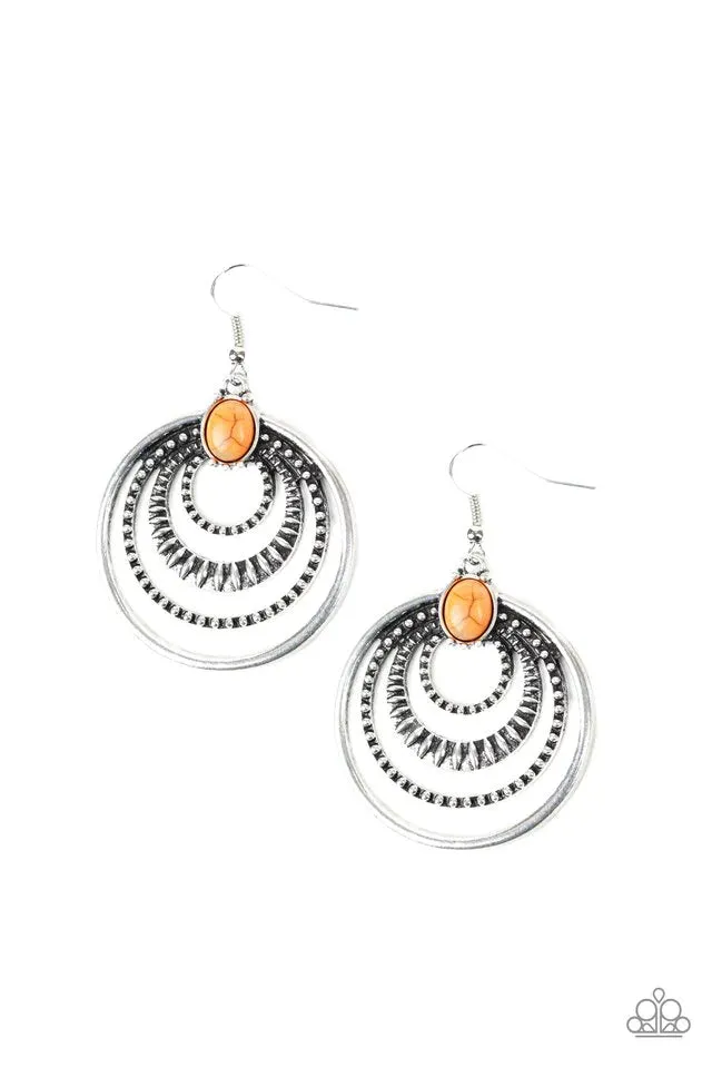 Paparazzi Earring ~ Southern Sol - Orange