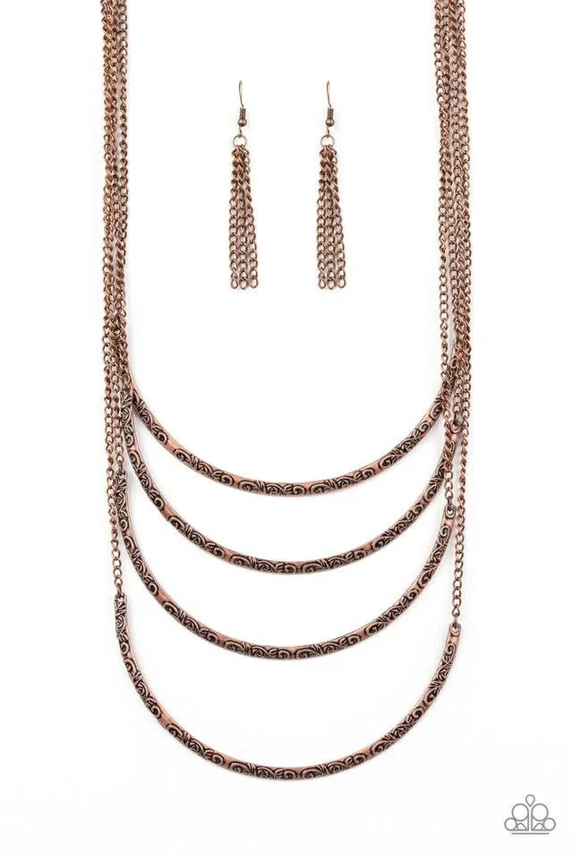 Paparazzi Necklace ~ It Will Be Over MOON - Copper