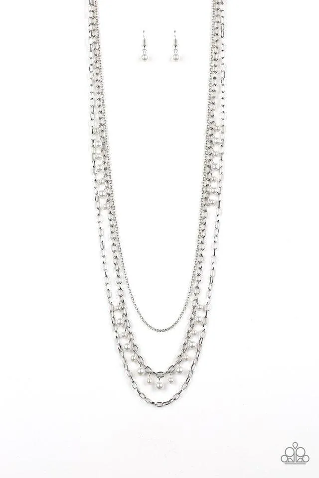 Paparazzi Necklace ~ Pearl Pageant - White