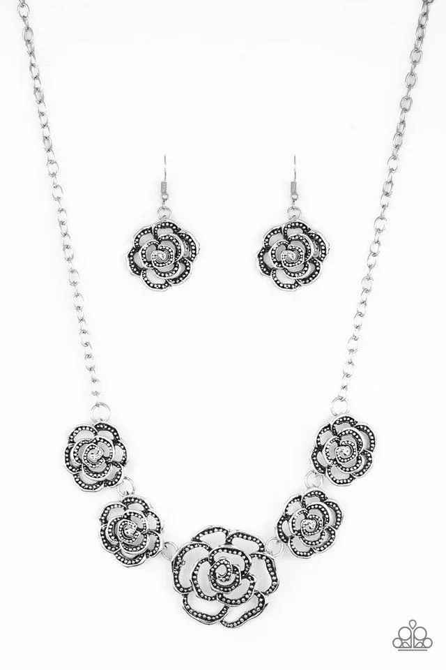 Paparazzi Necklace ~ Primrose Princess - Silver