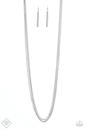 Paparazzi Necklace ~ SLEEK and Destroy  - White