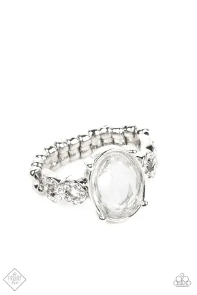 Paparazzi Ring ~ Devoted to Dazzle - White