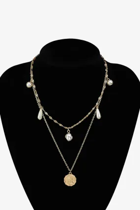 Pearl Avatar Alloy Layered Necklaces