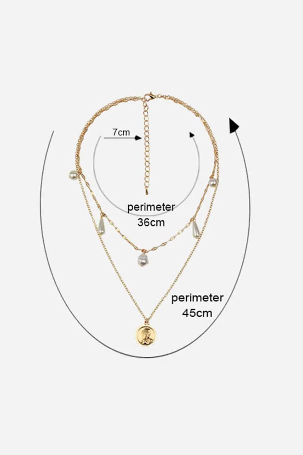 Pearl Avatar Alloy Layered Necklaces