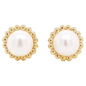 Pearl Beaded Frame Earrings