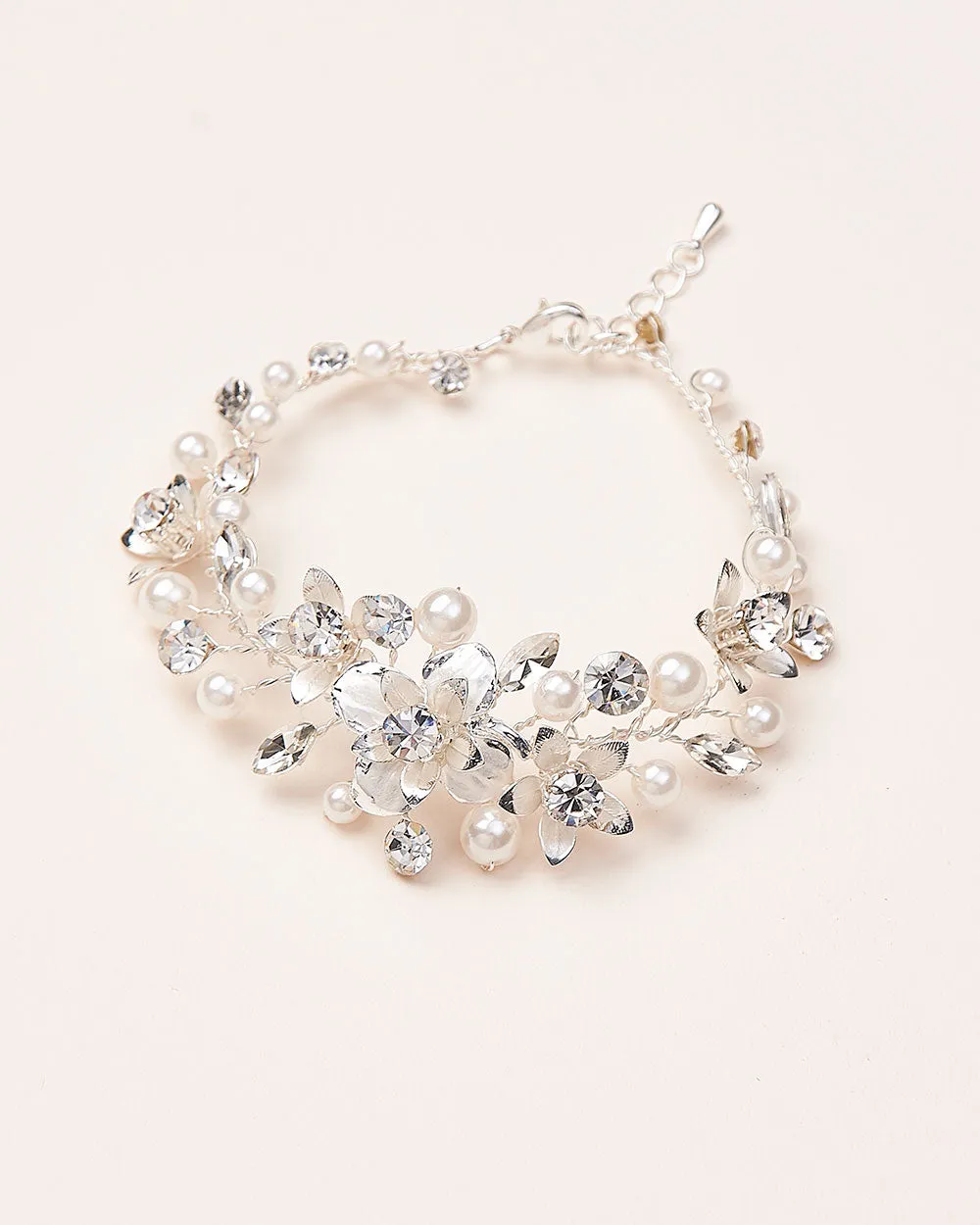 Petite Pearl & Floral Bracelet