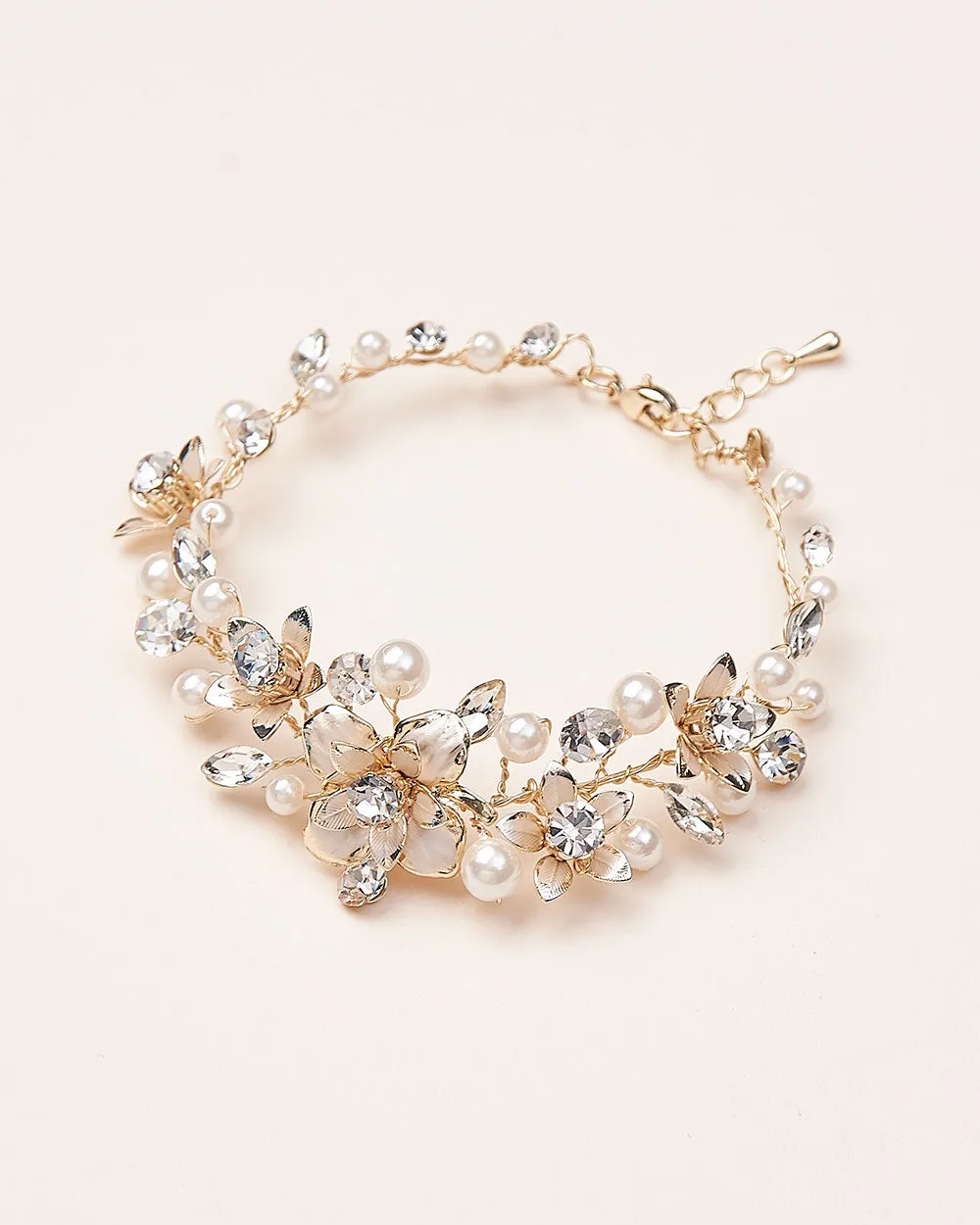 Petite Pearl & Floral Bracelet