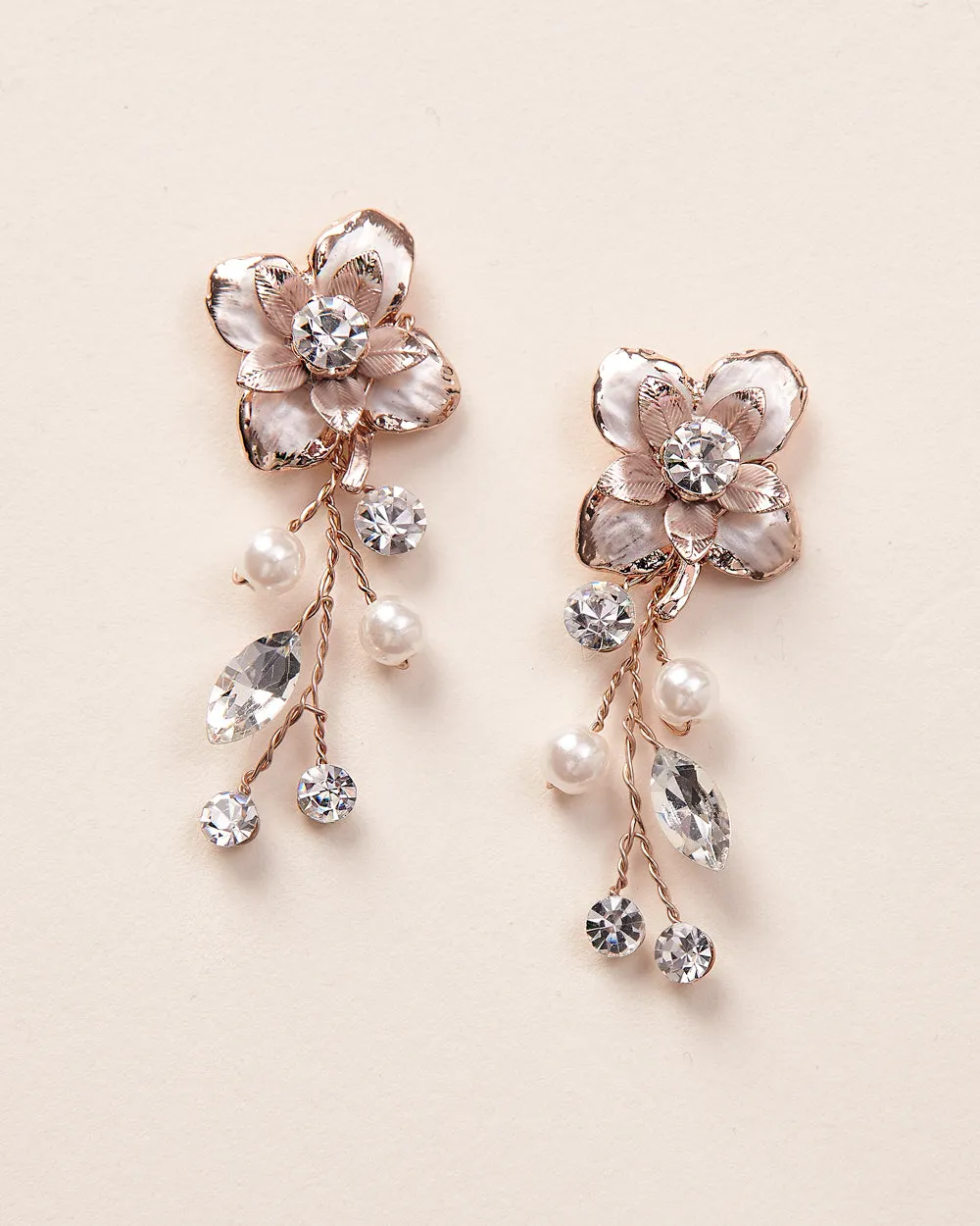 Petite Pearl & Floral Earrings