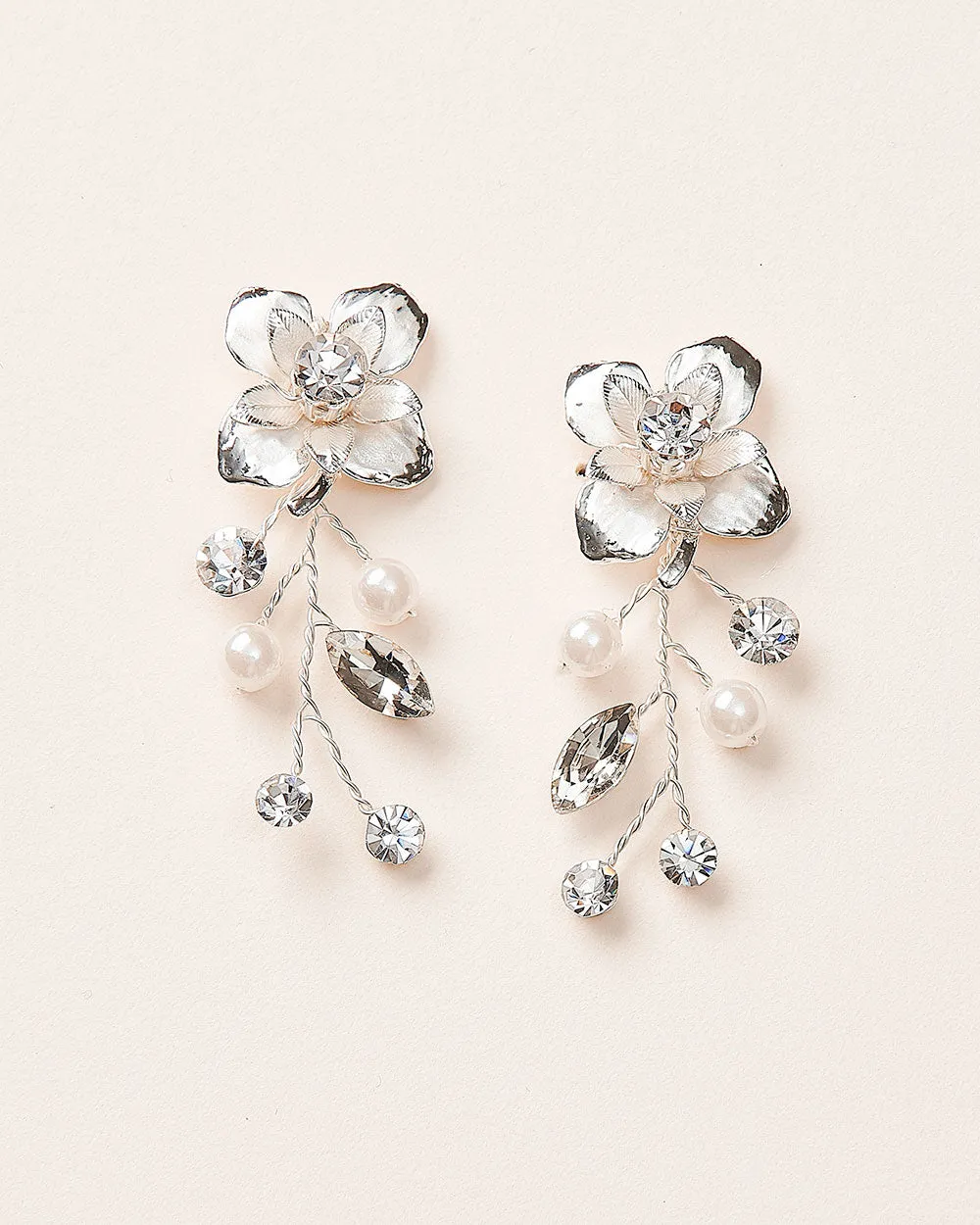 Petite Pearl & Floral Earrings