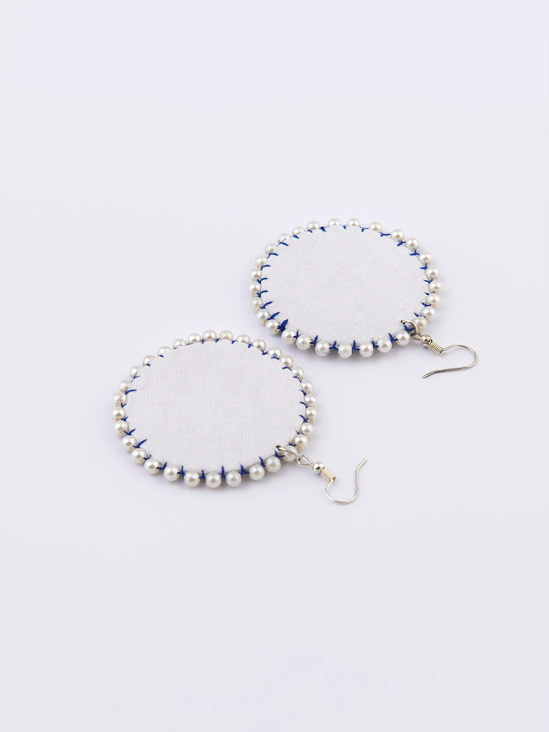 Printed Pearl Drop Earrings