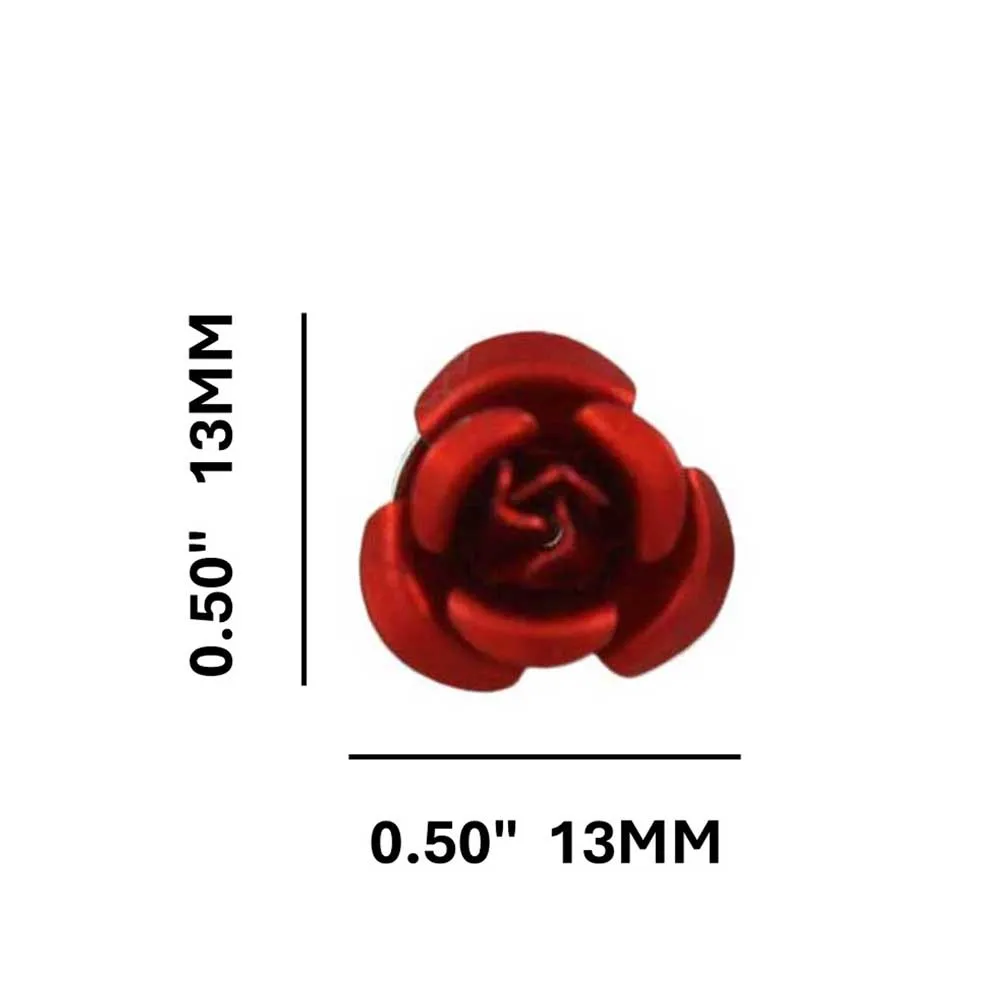 Red Rose Stud Pierced Earring - FE510