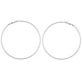 Silver Super Hoop Earrings