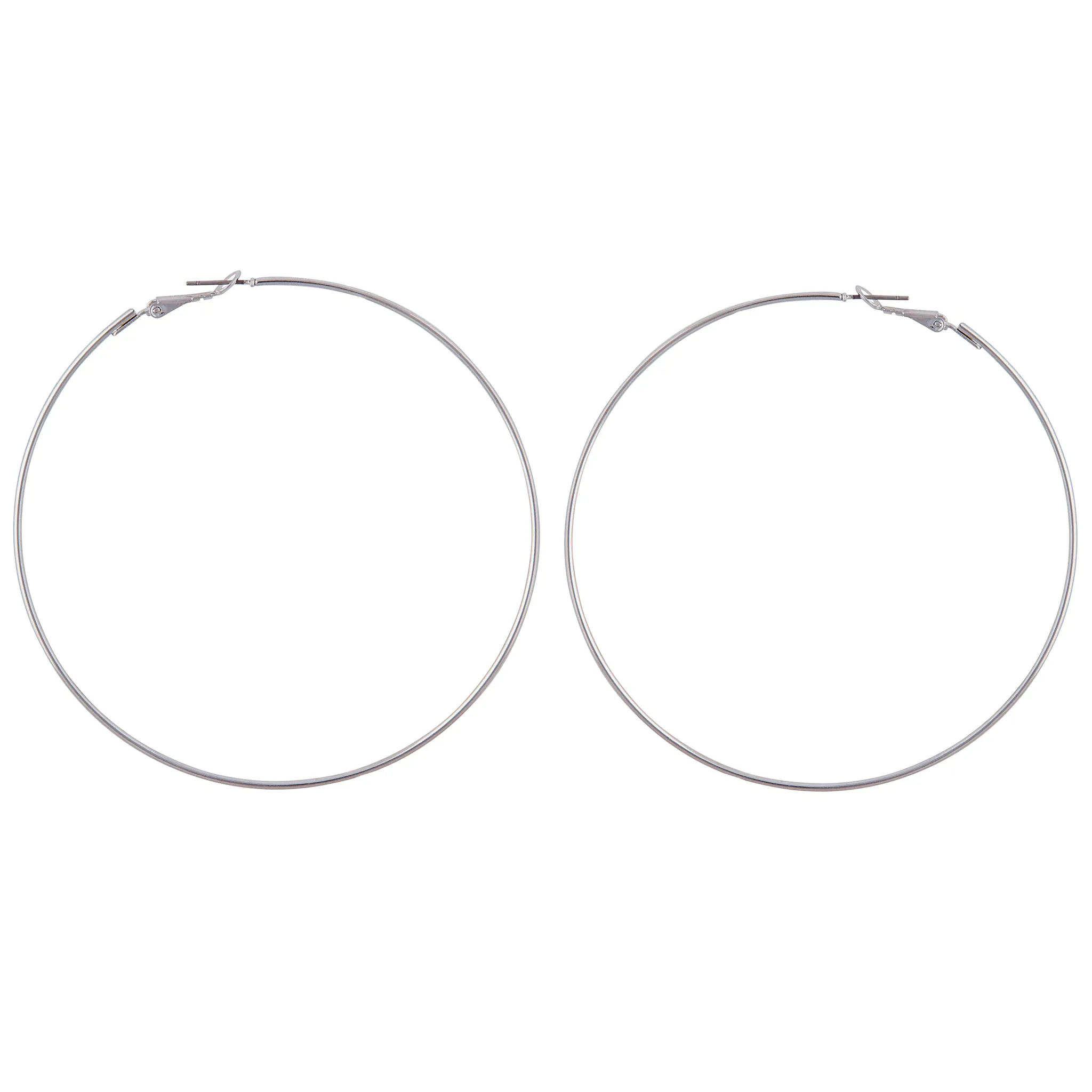 Silver Super Hoop Earrings