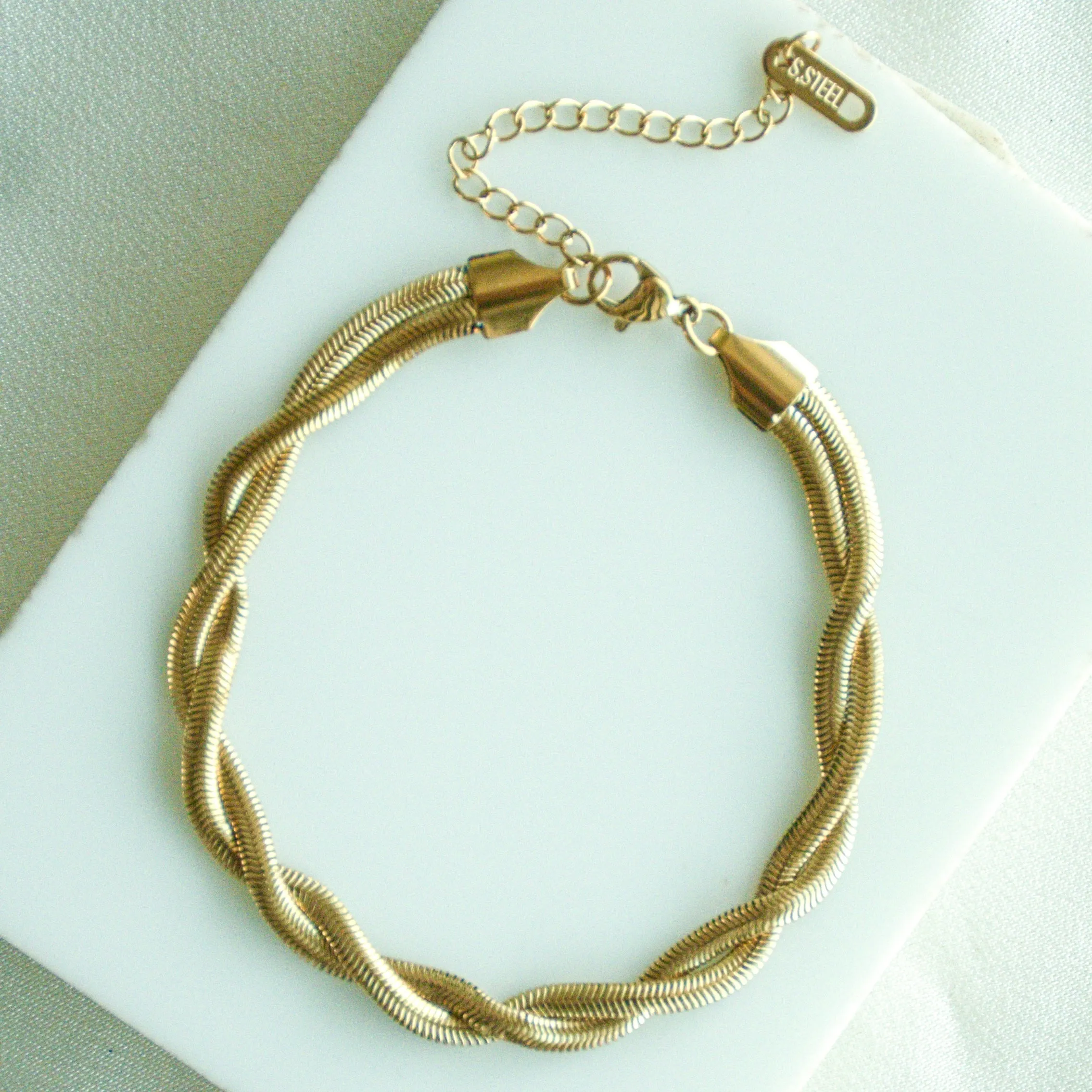 Sleek Twisted Snake Bracelet