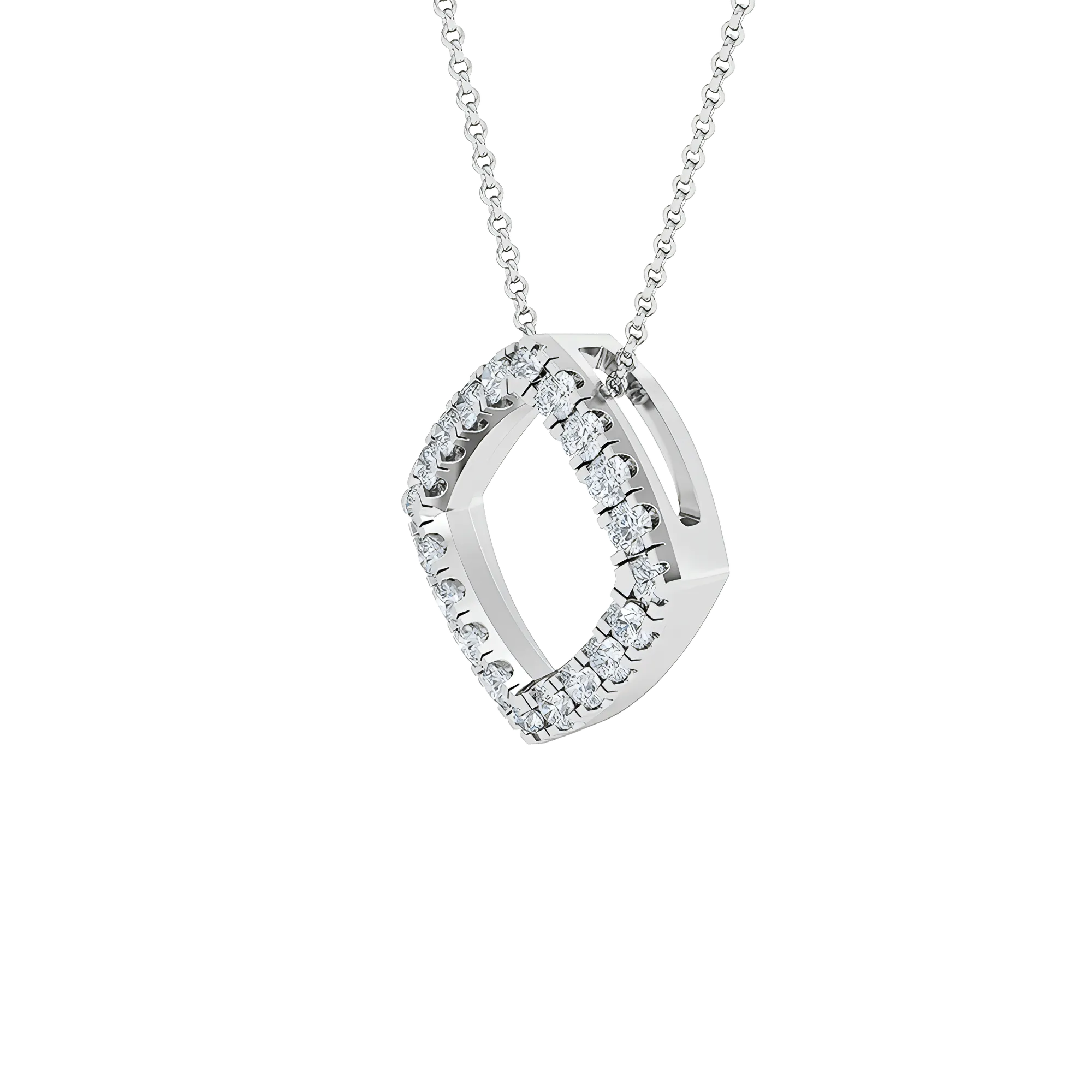 Square pendant necklace