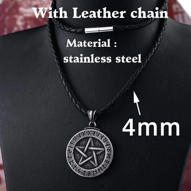 steel soldier vintage Star of David viking pendant thor nordic necklace mens jewelry stainless steel