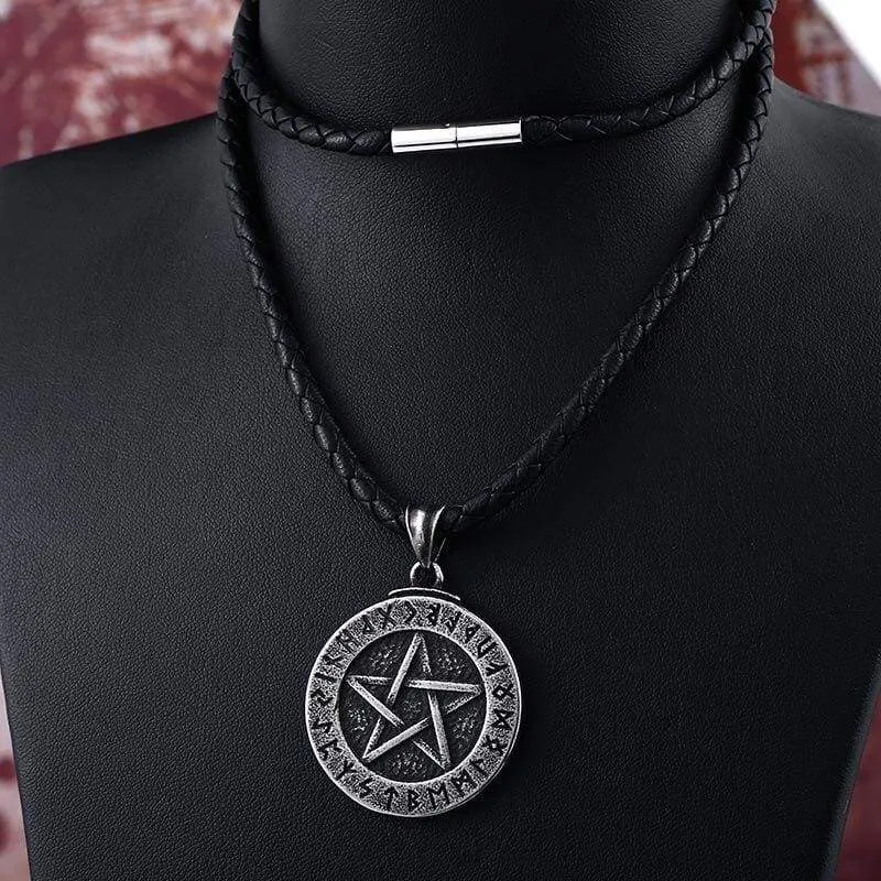 steel soldier vintage Star of David viking pendant thor nordic necklace mens jewelry stainless steel