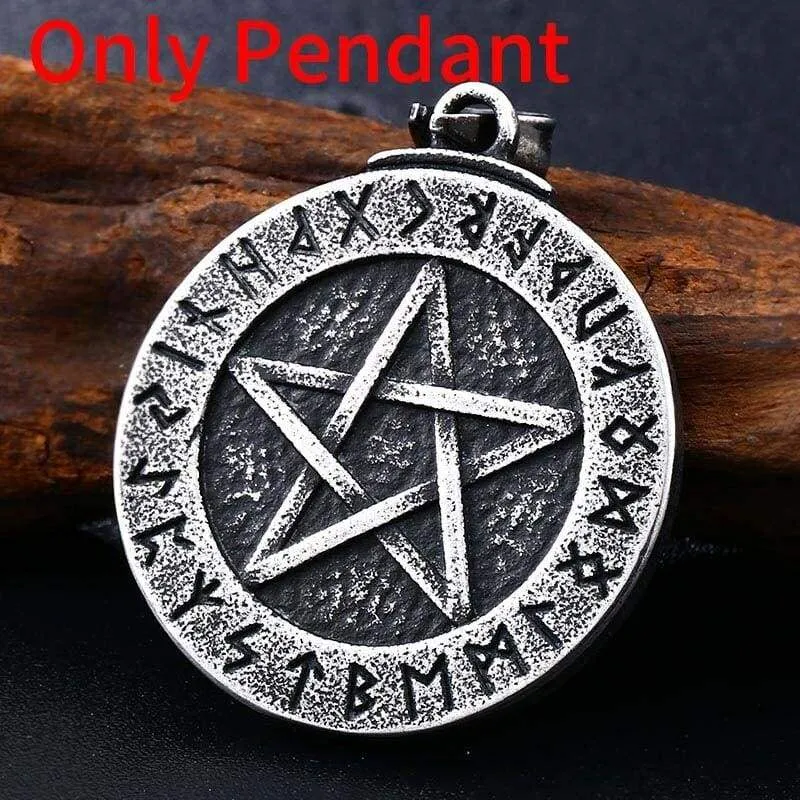 steel soldier vintage Star of David viking pendant thor nordic necklace mens jewelry stainless steel