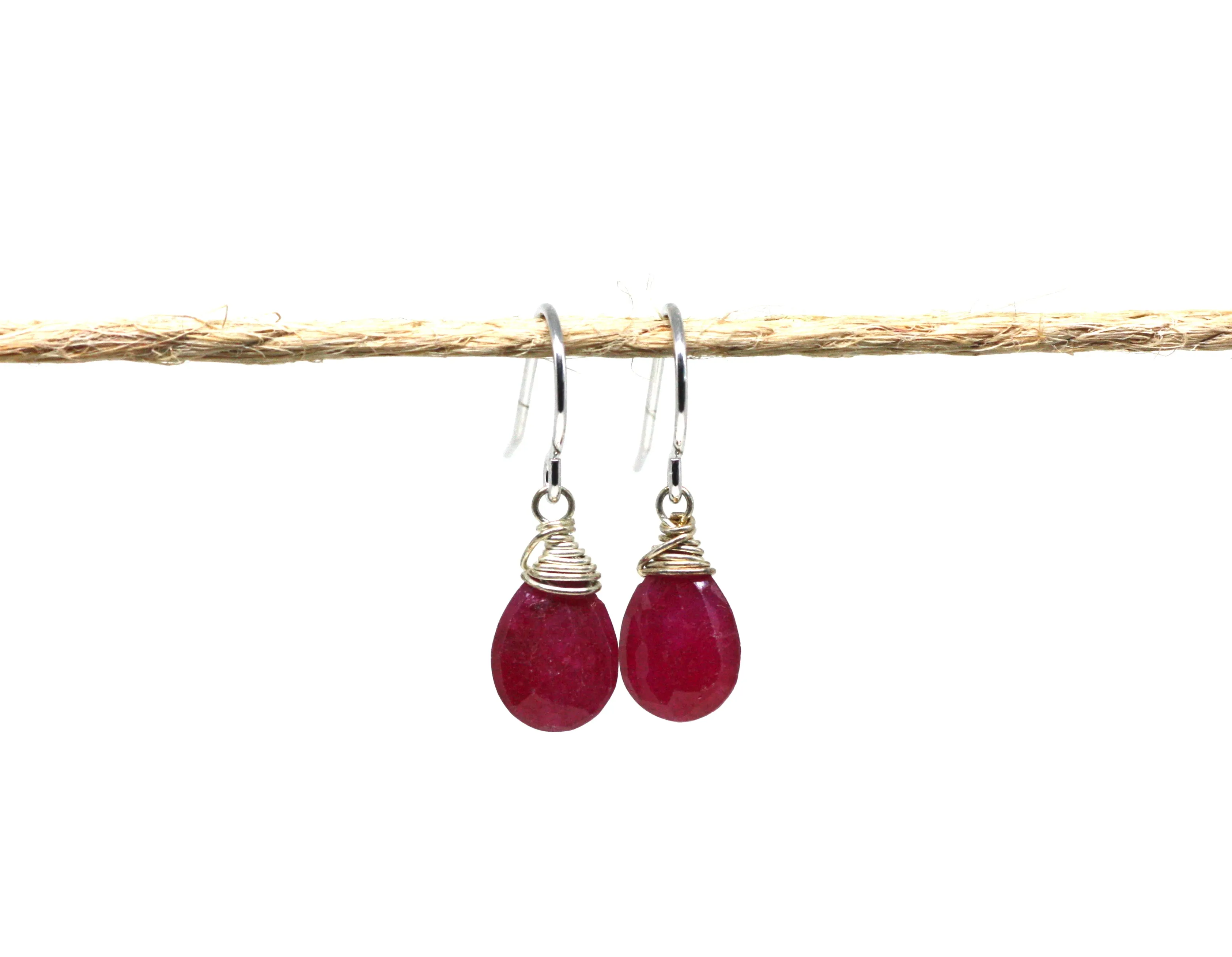 Sterling Silver Gemstone Drop Earrings CLEARANCE