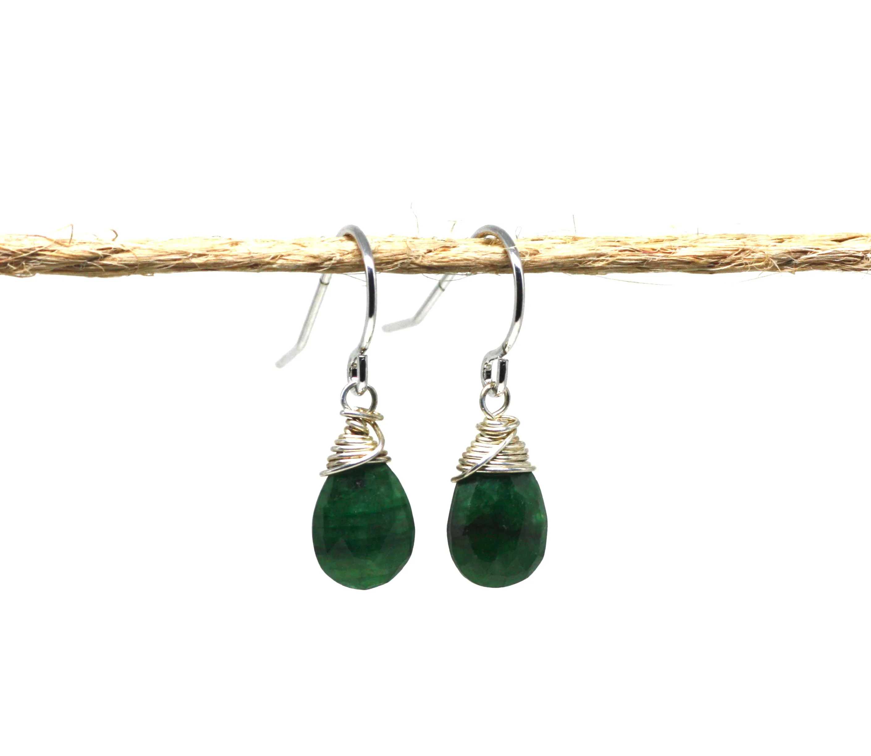 Sterling Silver Gemstone Drop Earrings CLEARANCE