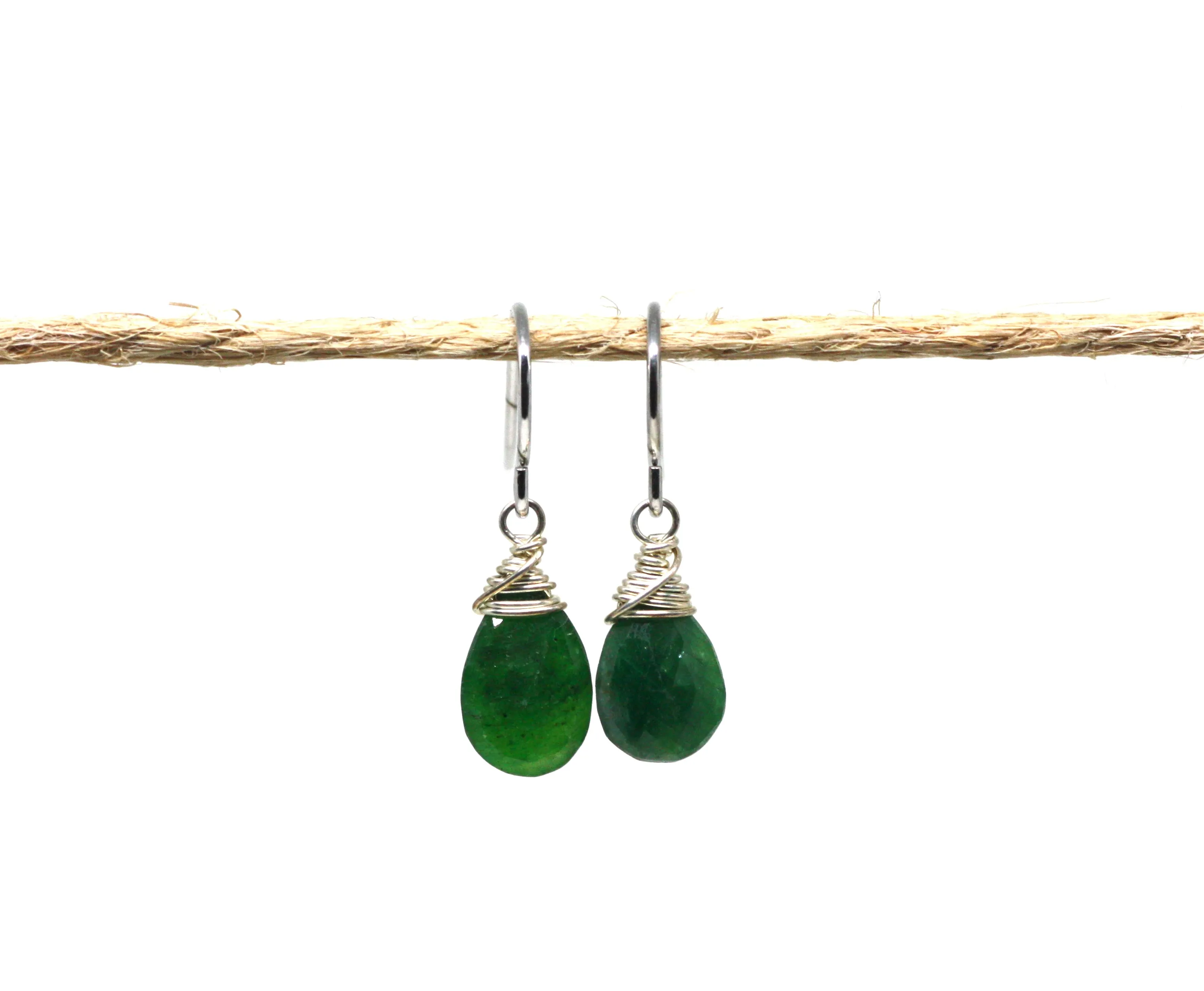 Sterling Silver Gemstone Drop Earrings CLEARANCE