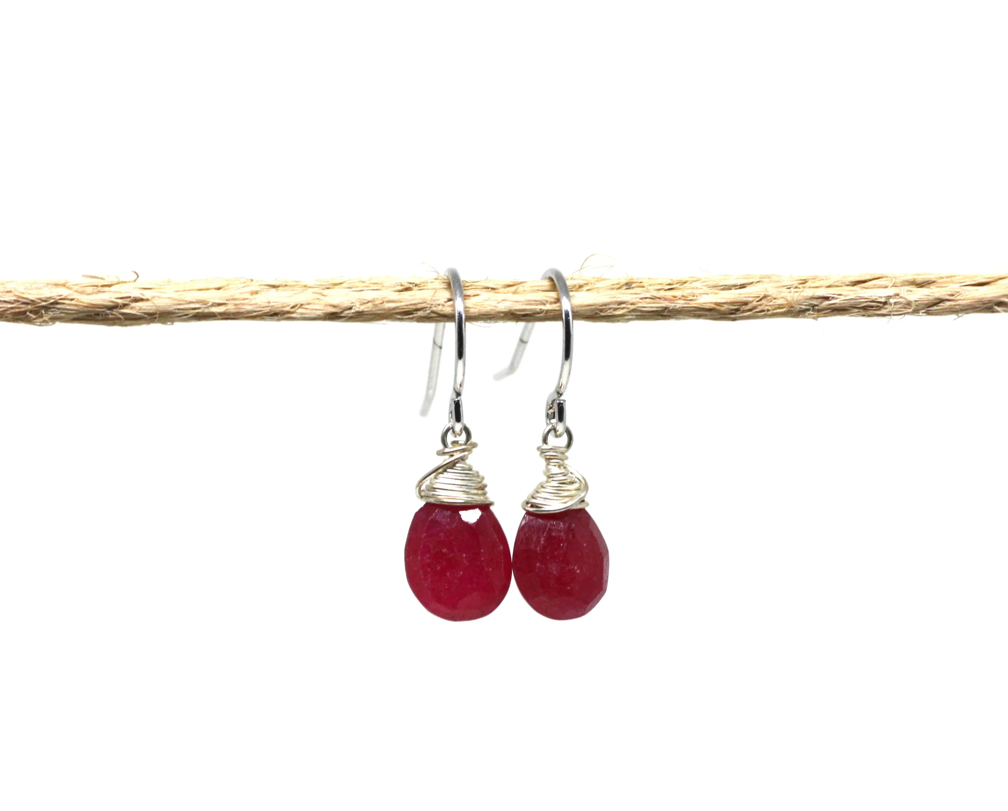 Sterling Silver Gemstone Drop Earrings CLEARANCE