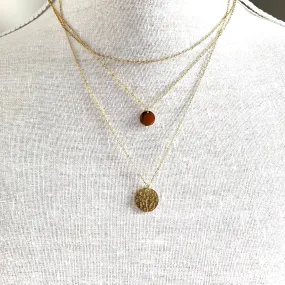 Textured Three Layered Necklace