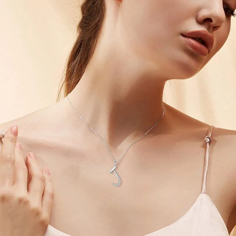 Tokyo Mart Letter Initial J Necklaces Pendant Women Girls Name Jewelry Gift 925 Sterling Silver