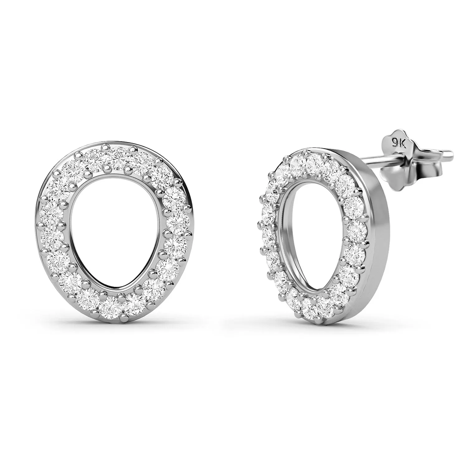 Versa Certified Diamond Studs in 9K Yellow Gold Diamond Carat Wt. 0.30 cts.   Celestial Solitaire Studs