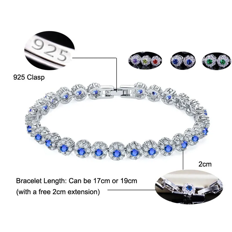 Vibrant Round Cubic Zirconia Bejeweled Bracelets