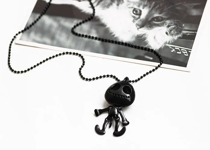 Vintage Jewelry big eyes UFO Alien Skull Head Pendants Long Sweater Chain Necklaces for Women