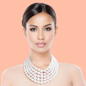 Women's Faux Pearl Necklace Set